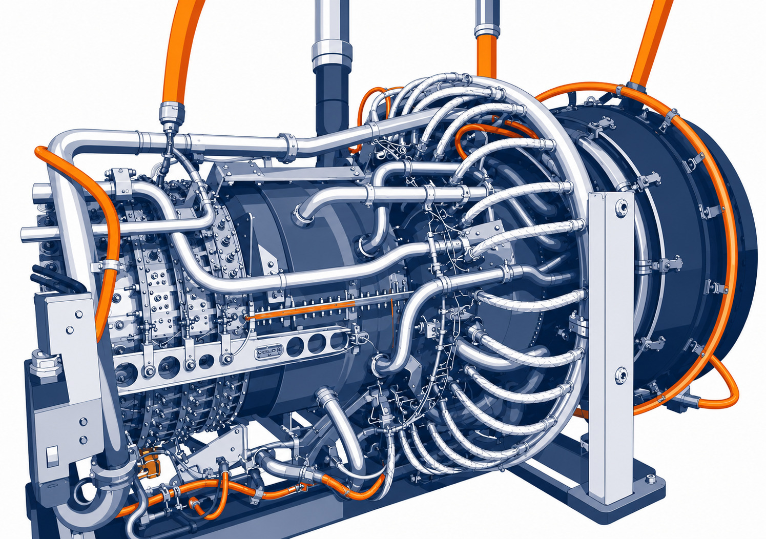 Gas turbine engine internals